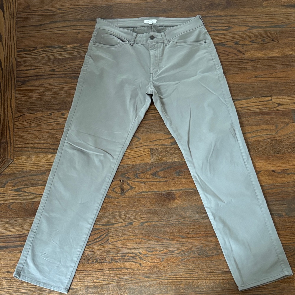 Peter Millar Men's Light Gray Straight Jeans